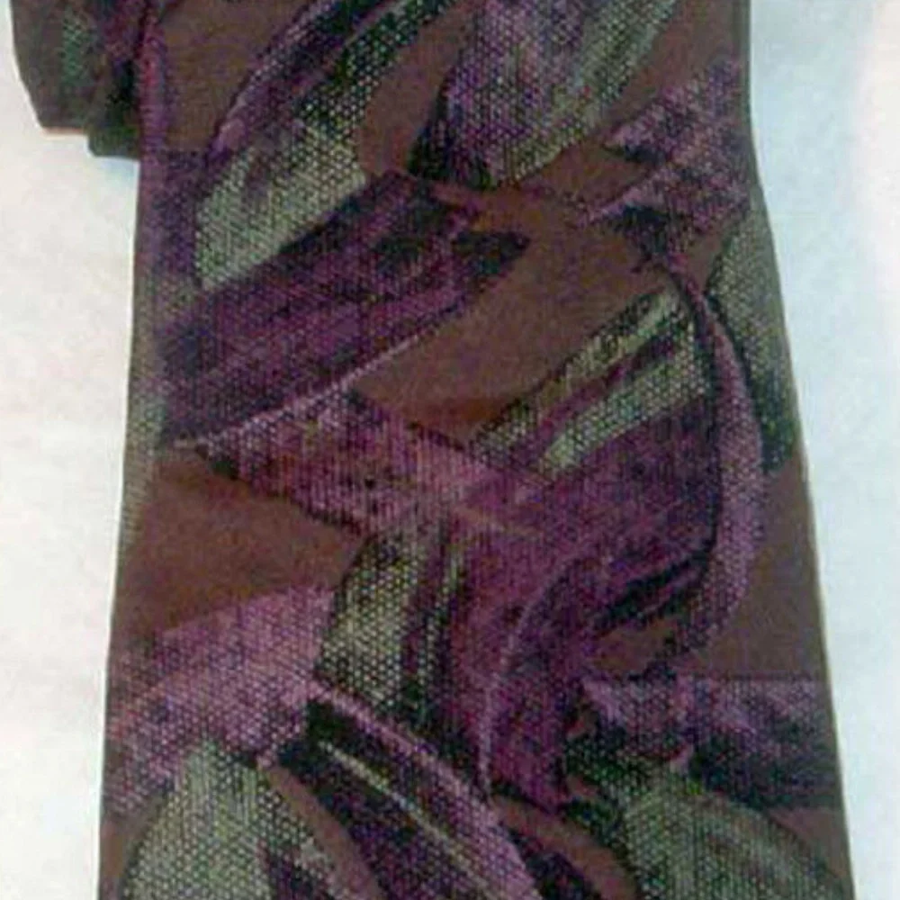 PIERRE CARDIN Mens Tie Necktie Purple Green Abstract Art